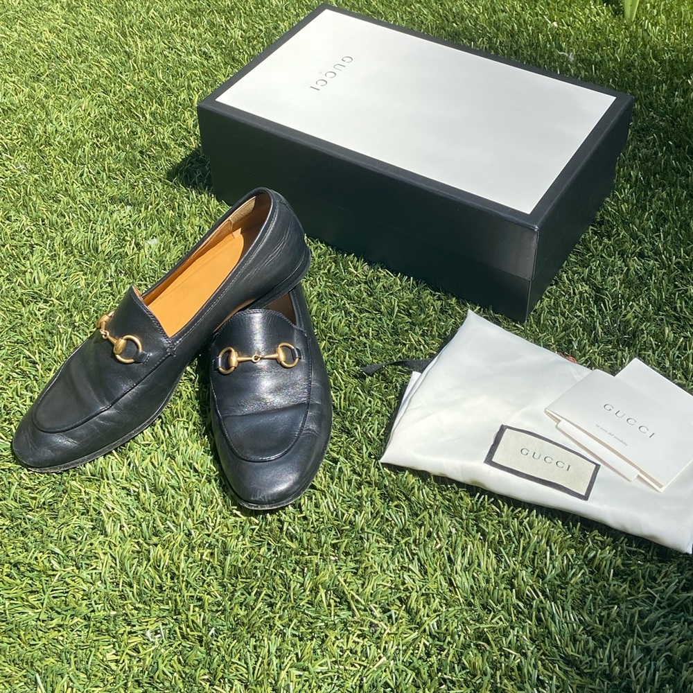 Gucci Jordaan Leather Loafers